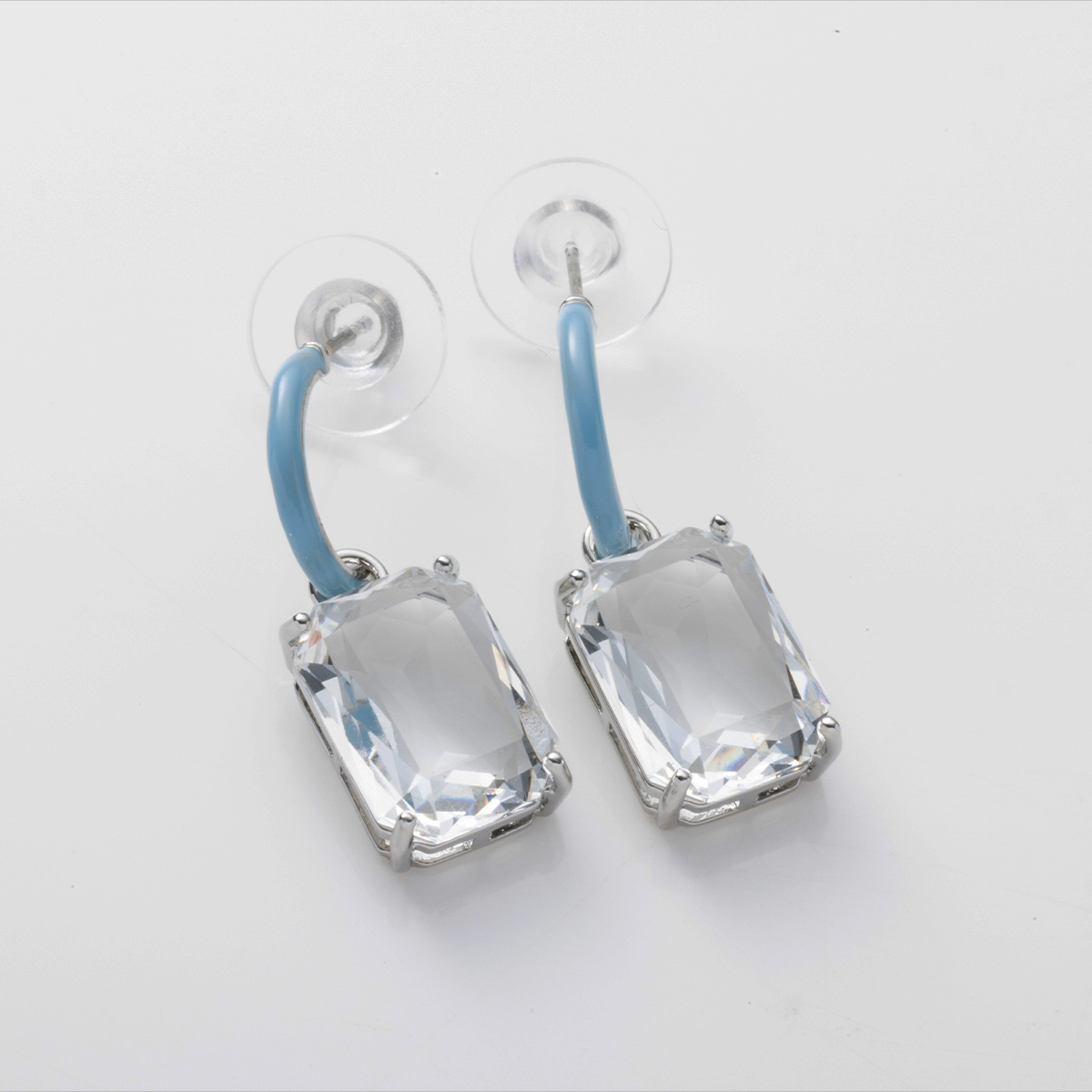 JN745774 JinkaNezu ビジューガラス クリアシャイン イヤリング／ピアス