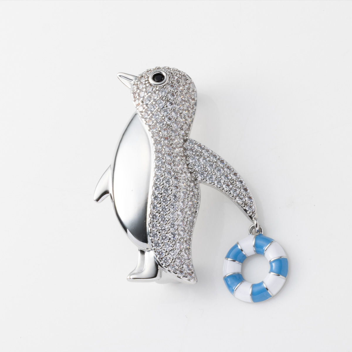 JN745804 JinkaNezu キュービックジルコニア レジャーペンギン ブローチ